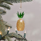 Pineapple Handblown Glass Bauble - Amber - Large
