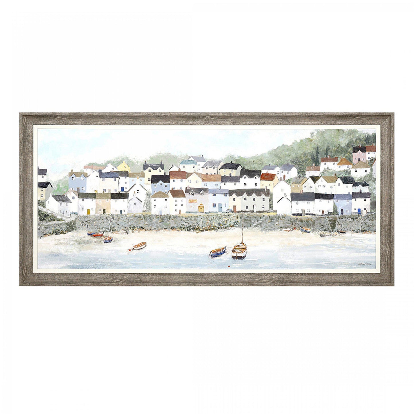 Harbour Scene Framed Print