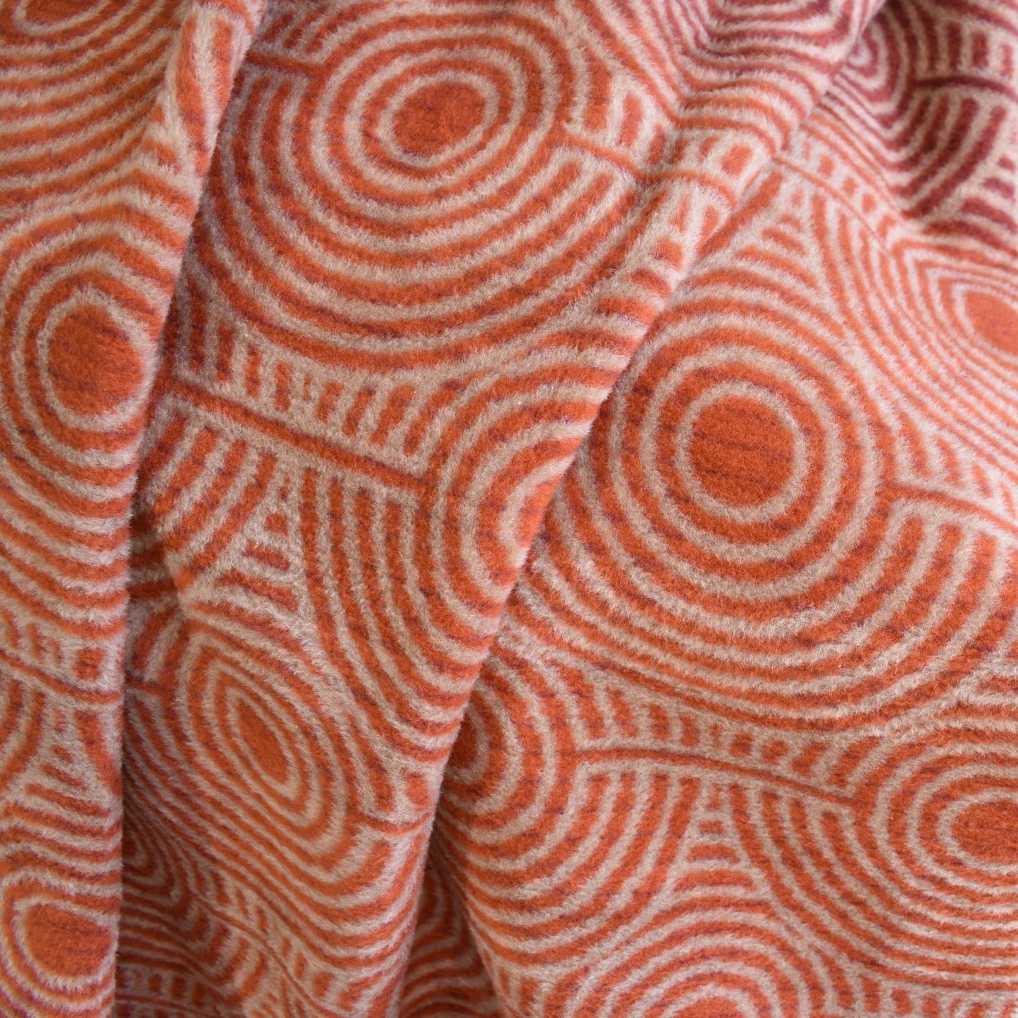 Burnt Orange Circles Throw
