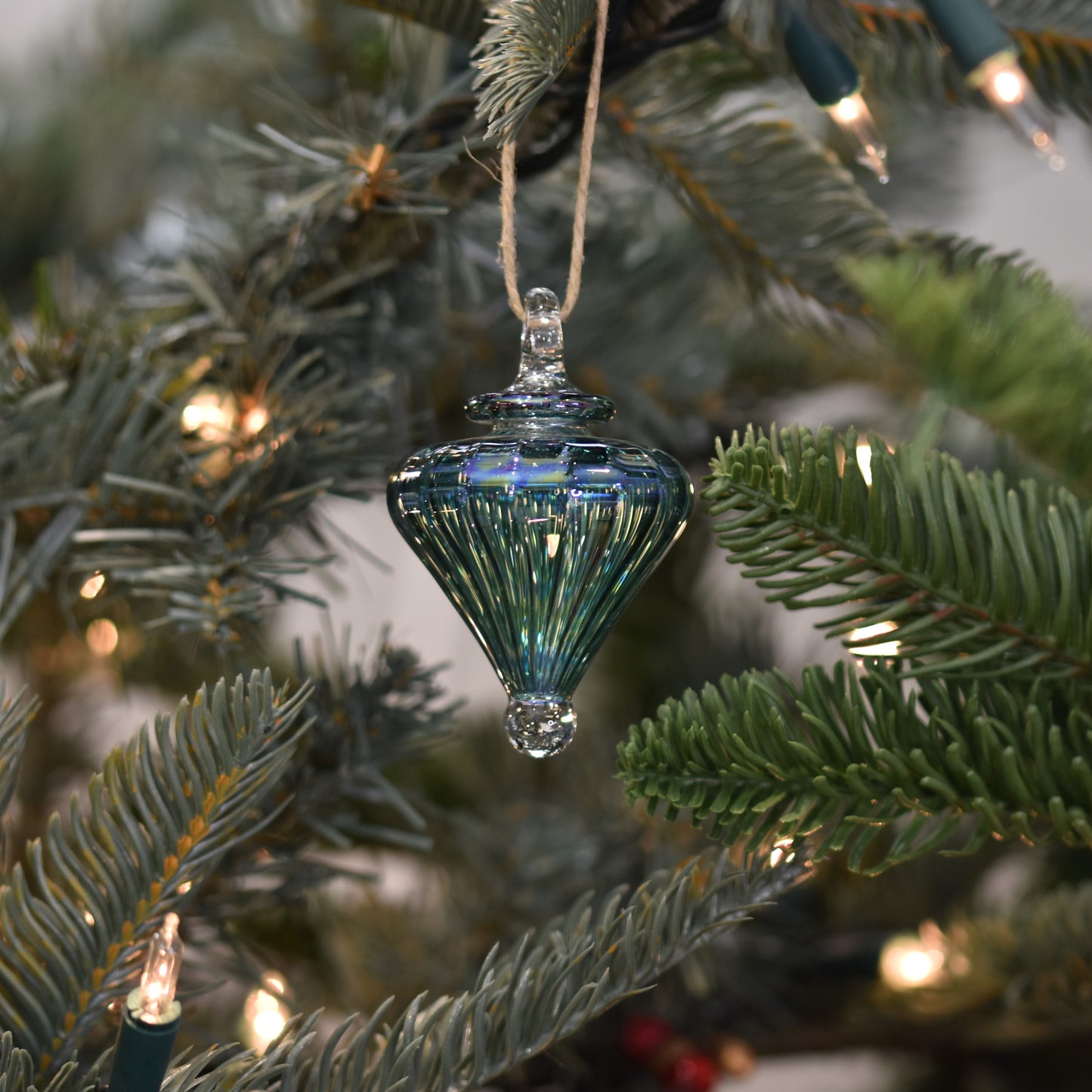 Victorian Lantern - Egyptian Glass Bauble - Jade Green - Small