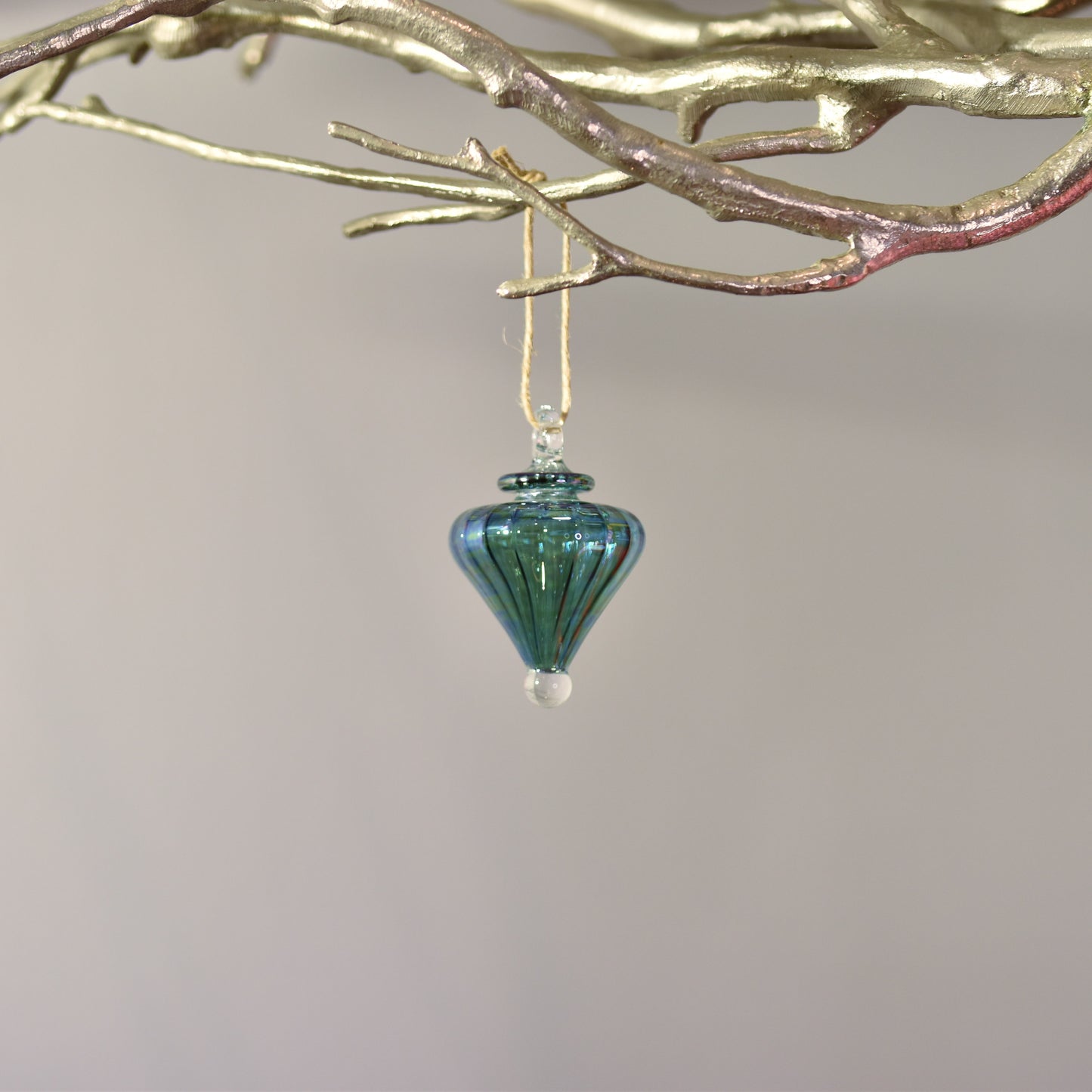 Victorian Lantern - Egyptian Glass Bauble - Jade Green - Small