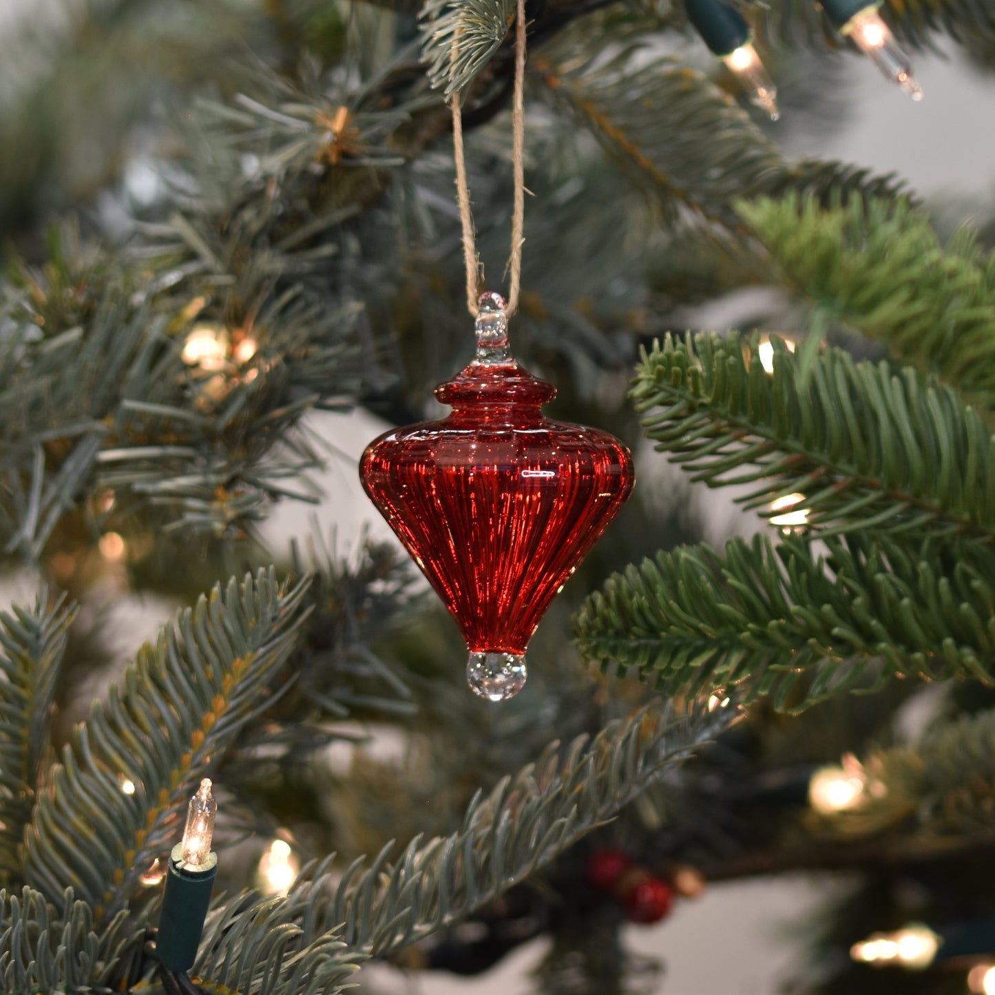 Victorian Lantern - Egyptian Glass Bauble - Red - Small