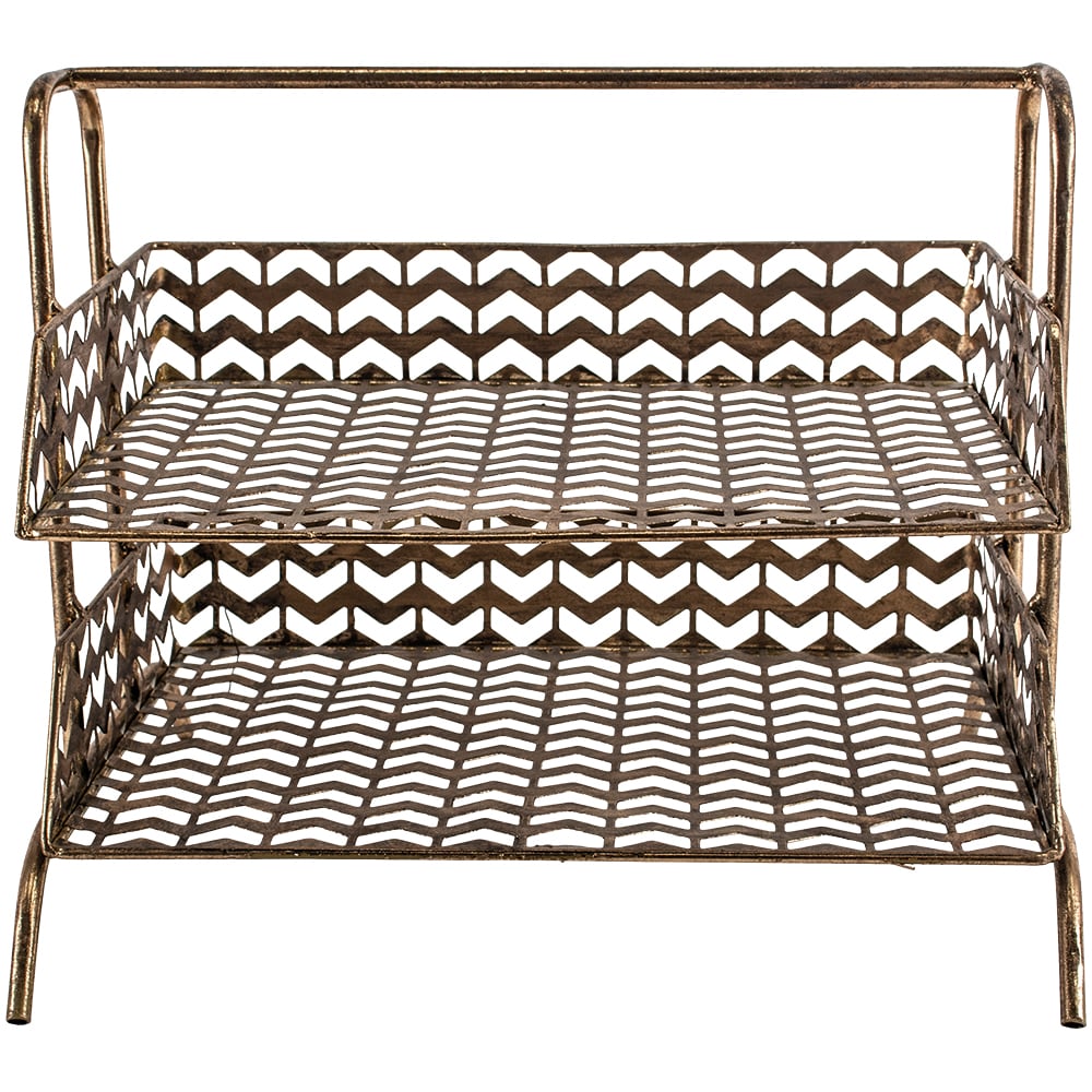 Gold Desk Tray Office Tidy