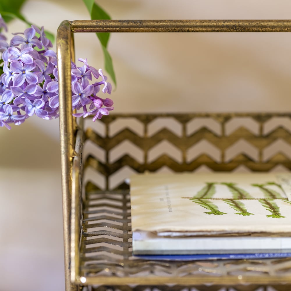 Gold Desk Tray Office Tidy