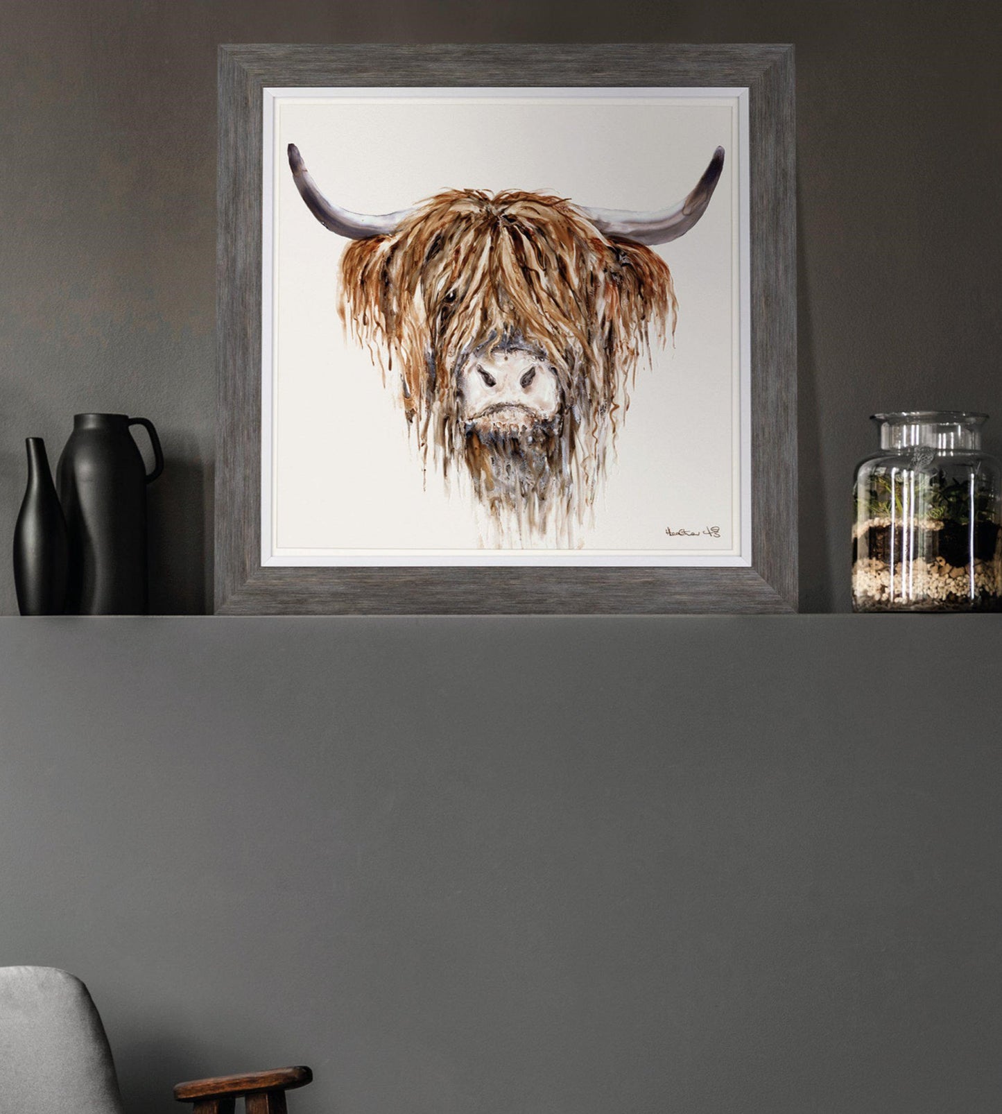 Moorland Cow Framed Print