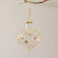 Night Sky Onion Handblown Glass Bauble - Gold & Clear - Large