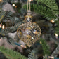 Night Sky Onion Handblown Glass Bauble - Gold & Clear - Large