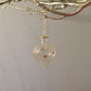 Night Sky Onion Handblown Glass Bauble - Gold & Clear - Large