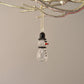 Retro Snowman Handblown Glass Bauble - Small