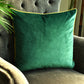 Emerald Green & Moss 55cm Velvet Cushion