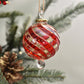 Ribbons Handblown Glass Bauble - Red - Large