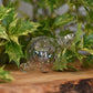 Night Sky Handblown Glass Bauble - Silver & Clear - Small