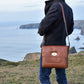 Milled Leather Messenger Bag - Large
