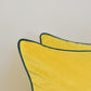 Yellow & Teal 55cm Velvet Cushion