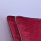 Cranberry & Mocha 55cm Velvet Cushion