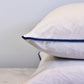 Grey & Navy 55cm Velvet Cushion