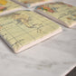 World Map Coasters - Set of Four
