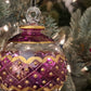 Carnival Band Handblown Glass Bauble - Purple - Large