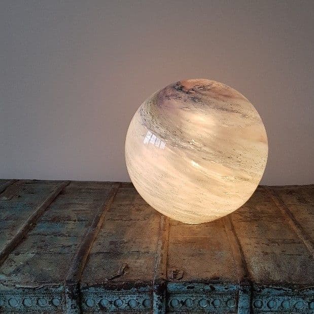 Cloudy Seas Glass Lamp - Sphere Large