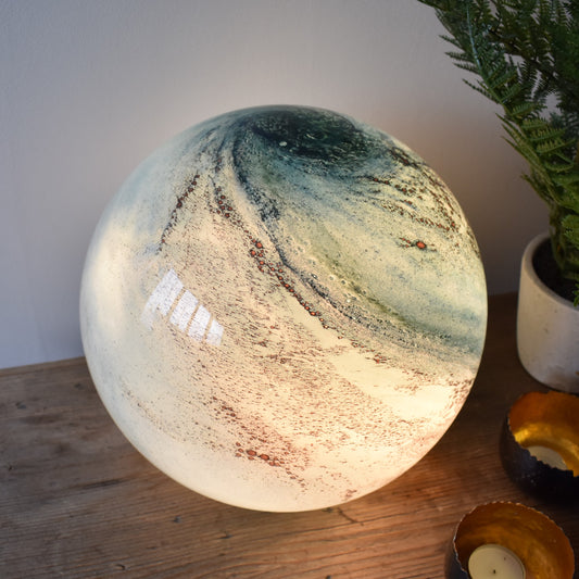 Copper Cloud Handblown Glass Lamp - Sphere Large