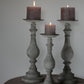 Grey Metal Candle Holder - Small