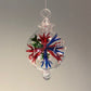 Retro Trumpets Handblown Glass Bauble - Multi Colour - Small