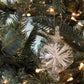Retro Trumpets Handblown Glass Bauble - White - Small
