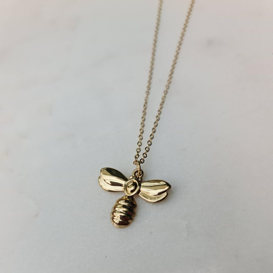 Gold Plated Bee Necklace