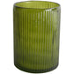 Green Ribbed Candle Holder - Large