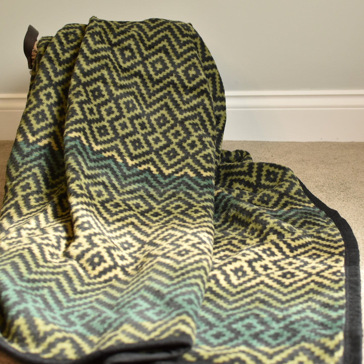 Green Aztec Soft Throw