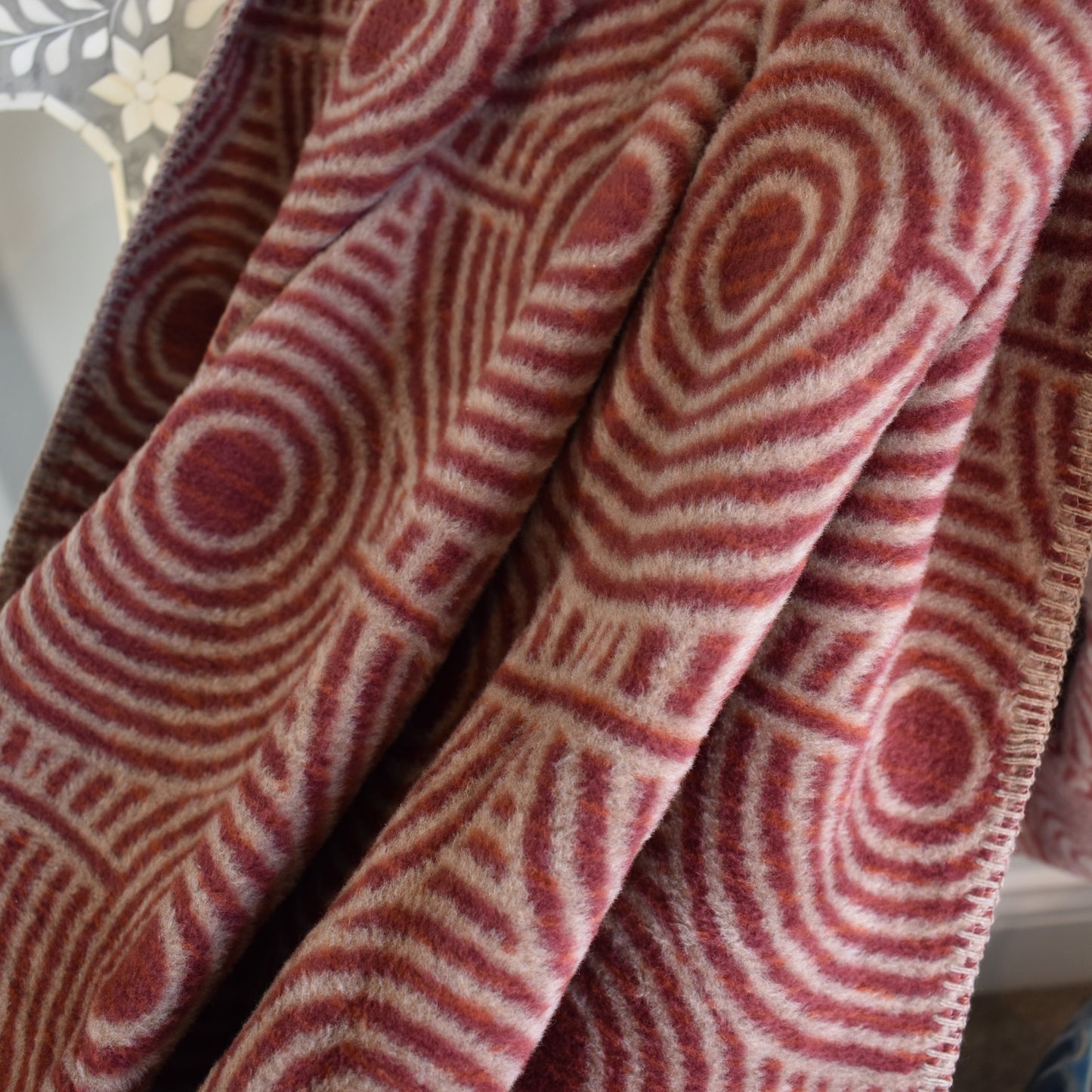 Burnt Orange Circles Throw