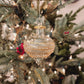 Infinity Onion Handblown Glass Bauble - Gold & Clear - Large