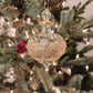 Infinity Onion Handblown Glass Bauble - Gold & Clear - Large