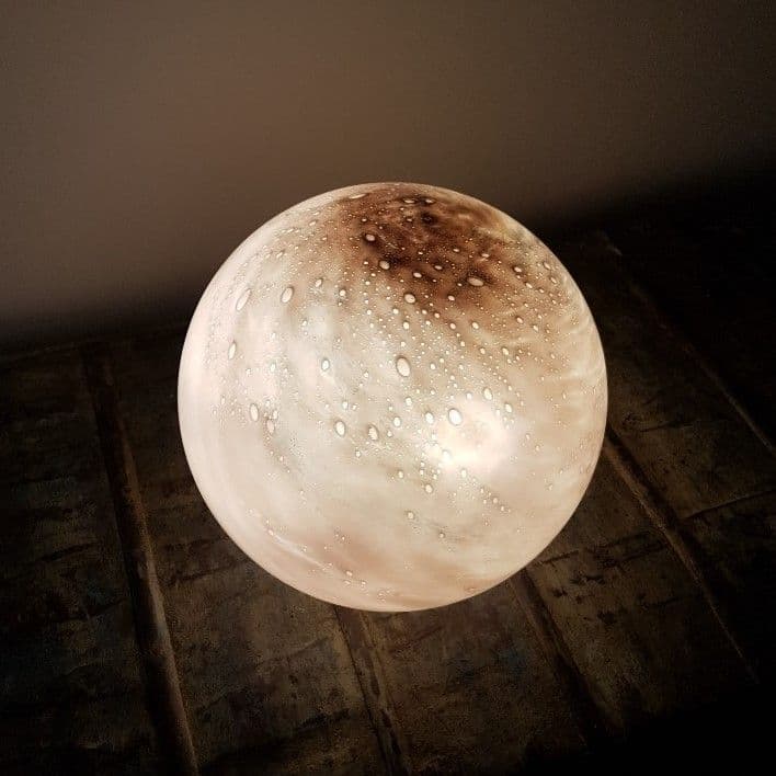 Pinks Handblown Glass Lamp - Sphere Large