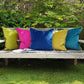 Hot Pink & Lime 55cm Velvet Cushion