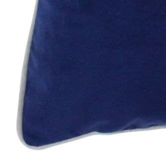 Navy & Grey 55cm Velvet Cushion