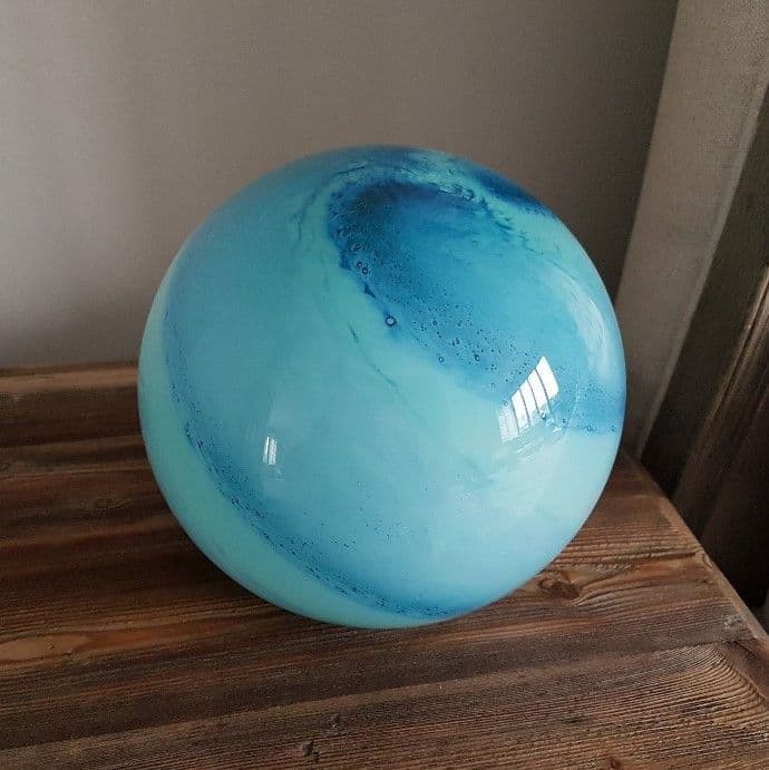 Ocean Handblown Glass Lamp - Sphere Small