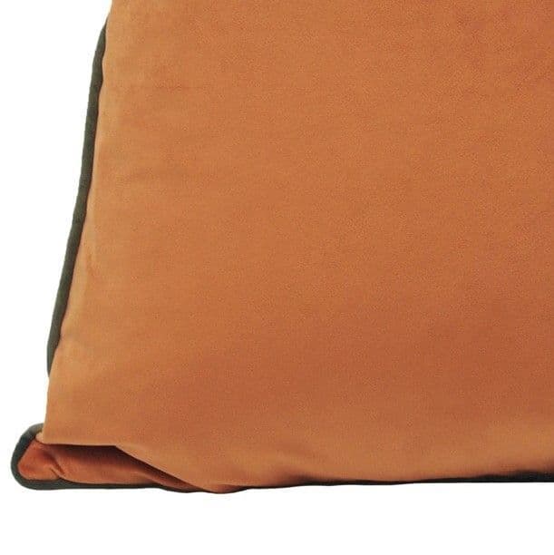 Muted Orange & Mocha 55cm Velvet Cushion