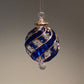 Ribbons Handblown Glass Bauble - Blue - Small