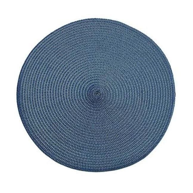 Round Woven Placemat - Dark Blue