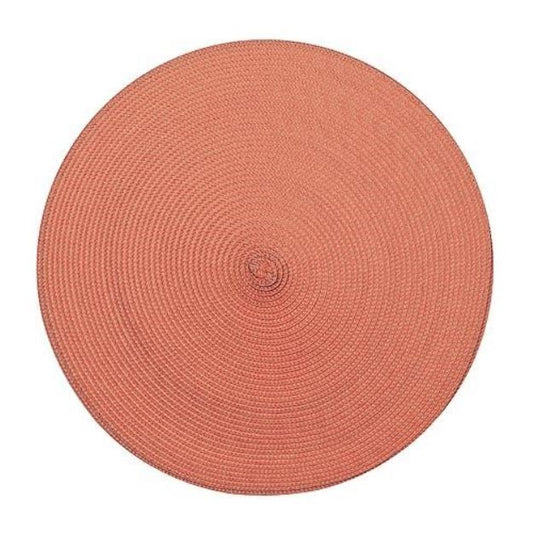 Round Woven Placemat - Rust