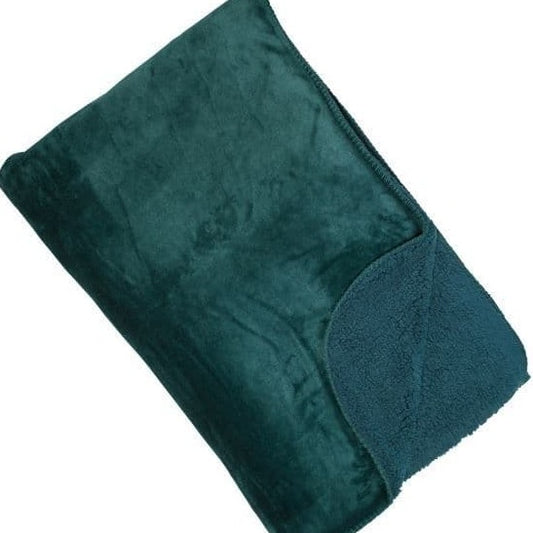 Teal Green Fleece Throw